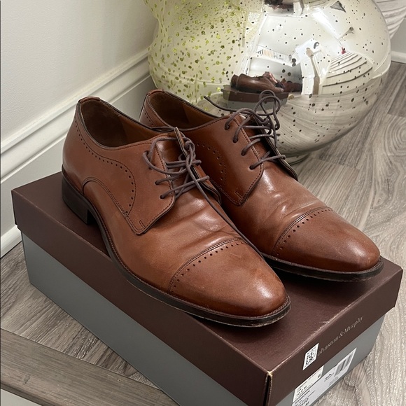 Clarks Mens Brown Leather Derby Dress Shoes Made in Italy Size 11 N 36793 Clarks Collection Mens 21938 Brown Leather Lace Up Casual  main image 4
